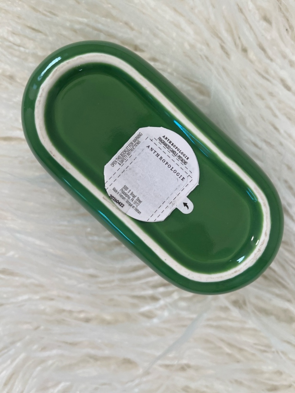 Anthropologie "Dachshund Gourmand Pistachio Ceramic Candle" NWT - Picture 5 of 5